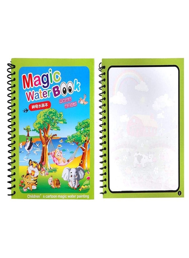 REZNOR MDF Board Quick Dry Re-Usable Magic Coloring Water Book Doodle With Magic Pen Painting Board For Children Education Drawing Pad (Random Design) (Pack Of 8) - Image 5